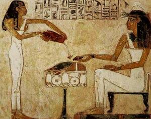 Egyptian hieroglyphics and beer