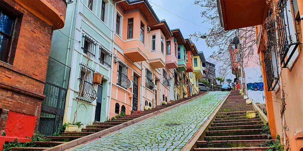 Balat area in Istanbul, Turkey.