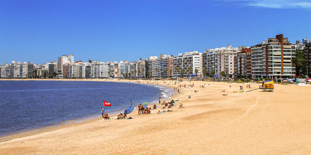 One of the beaches in Montevideo.