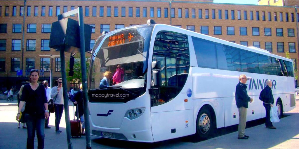 Finnair City Bus in Helsinki, Finland.