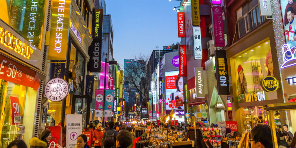 Myeongdong in Seoul, Korea