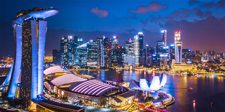 Singapore skyline.