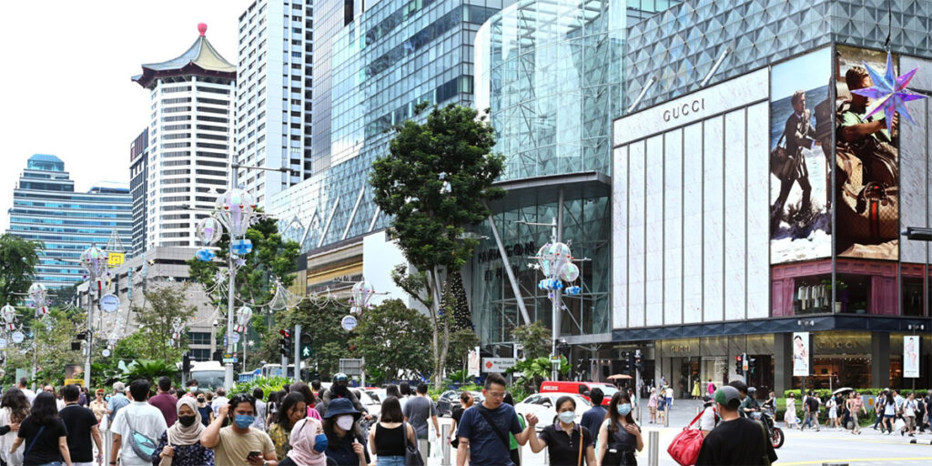 Orchard Road in Singapore.