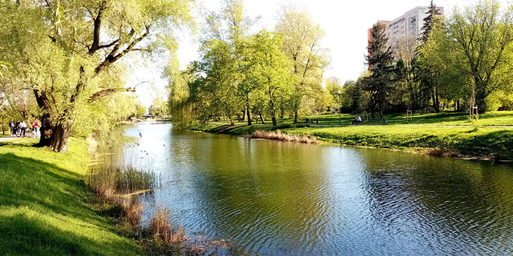 Kępa Potocka Park in Warsaw, Poland.